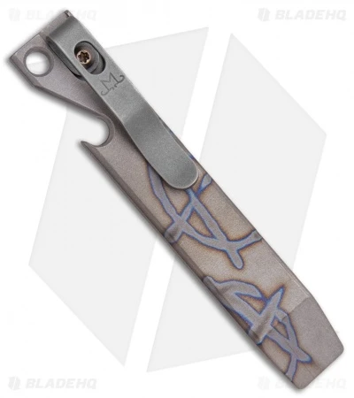 Maverick Customs 4" Ti Pocket Pry Bar Bottle Opener Tool - Anarchy Flamed 1 Maverick Customs 4" Ti Pocket Pry Bar Bottle Opener Tool - Anarchy Flamed