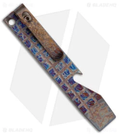 Maverick Customs Pocket Pry Bar Tool Anodized Frag Bronze/Blue Titanium (4")