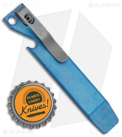 Maverick Customs 4" Ti Pocket Pry Bar Tool - Light Blue 3 Maverick Customs 4" Ti Pocket Pry Bar Tool - Light Blue - Image 3