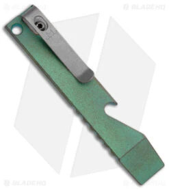 Maverick Customs Pocket Pry Bar Tool Milled Green/Gray Titanium (4")