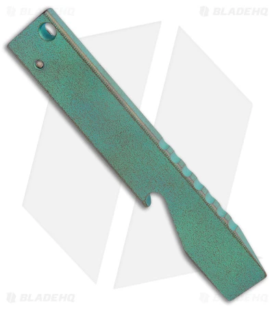 Maverick Customs Pocket Pry Bar Tool Milled Green/Gray Titanium (4") 2 Maverick Customs Pocket Pry Bar Tool Milled Green/Gray Titanium (4") - Image 2