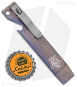 Maverick Customs 4" Ti Rustic Pocket Pry Bar Tool Bottle Opener -EOSS Knives Shop Maverick Customs 4in Ti Pocket Pry Tool Bottle Opener Rustic BHQ 136090 jr bottlecap