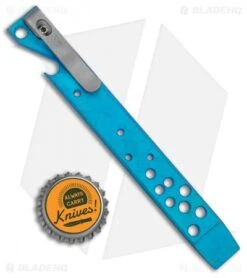 Maverick Customs Ti Pocket Pry Bar And Bottle Opener (5.5" Aqua) 5 Maverick Customs Ti Pocket Pry Bar And Bottle Opener (5.5" Aqua) -EOSS Knives Shop Maverick Customs 5.5in Ti Pocket Pry Bar Bottle Opener Aqua BHQ 136107 jr bottlecap