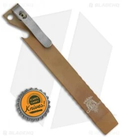 Maverick Customs 5.25" Ti Pocket Pry Bar And Bottle Opener - Brown 5 Maverick Customs 5.25" Ti Pocket Pry Bar And Bottle Opener - Brown -EOSS Knives Shop Maverick Customs 5.5in Ti Pocket Pry Bar Bottle Opener Brown BHQ 136110 jr 1 bottlecap