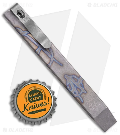 Maverick Customs 5" Ti Pocket Pry Bar Bottle Opener Tool - Anarchy Flamed 3 Maverick Customs 5" Ti Pocket Pry Bar Bottle Opener Tool - Anarchy Flamed - Image 3