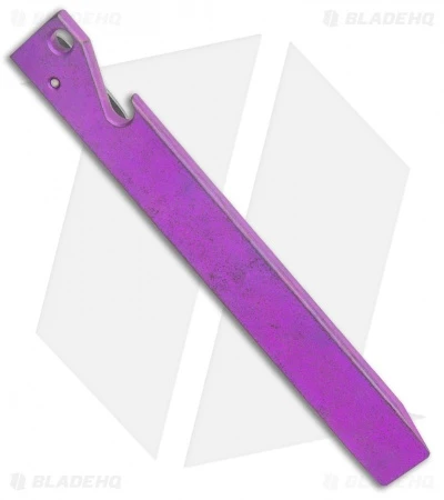 Maverick Customs Pocket Pry Bar Tool Ti Bottle Opener- (5.25" Purple Fragtanium) 2 Maverick Customs Pocket Pry Bar Tool Ti Bottle Opener- (5.25" Purple Fragtanium) - Image 2