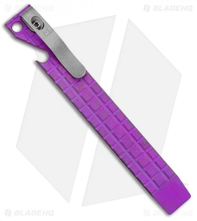 Maverick Customs Pocket Pry Bar Tool Ti Bottle Opener- (5.25" Purple Fragtanium) 1 Maverick Customs Pocket Pry Bar Tool Ti Bottle Opener- (5.25" Purple Fragtanium)