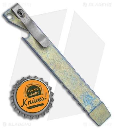 Maverick Customs 5" Ti Pocket Pry Bar Bottle Opener Tool - Yellow Milled 3 Maverick Customs 5" Ti Pocket Pry Bar Bottle Opener Tool - Yellow Milled - Image 3