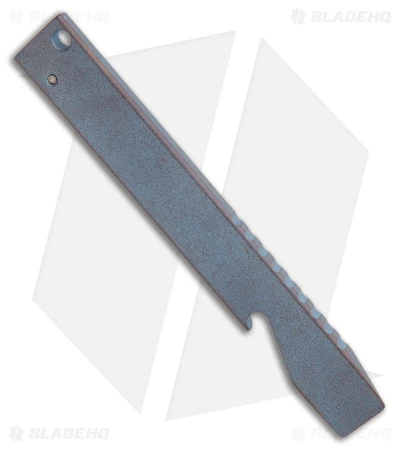 Maverick Customs Pocket Pry Bar Tool SW Blue Jimped Titanium (5") 2 Maverick Customs Pocket Pry Bar Tool SW Blue Jimped Titanium (5") - Image 2