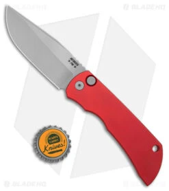 McNees Knives MAC2 AutoMac Knife Red Aluminum (3.5" Stonewash MagnaCut) -EOSS Knives Shop McKnees Knives MAC2 Auto Red MagnaCut BHQ 176226 jr bottlecap