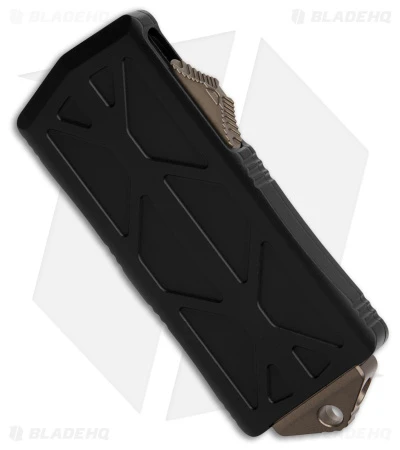 Microtech Exocet Dagger CA Legal OTF Automatic Knife Black (1.9" Bronzed Serr) 2 Microtech Exocet Dagger CA Legal OTF Automatic Knife Black (1.9" Bronzed Serr) - Image 2