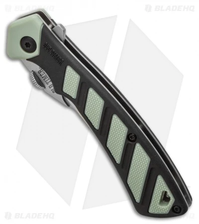Old Timer Replaceable Blade Knife Black/Green Rubber FRN (2.75" Satin) 2 Old Timer Replaceable Blade Knife Black/Green Rubber FRN (2.75" Satin) - Image 2