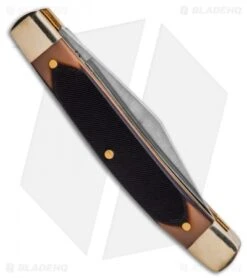 Old Timer Traditional Pocket Knife/Leather Keychain Set -EOSS Knives Shop Old Timer Trapper w Leather Keychain BHQ 123465 td side