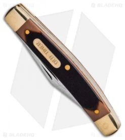 Old Timer Traditional Pocket Knife/Leather Keychain Set -EOSS Knives Shop Old Timer Trapper w Leather Keychain BHQ 123465 td spine