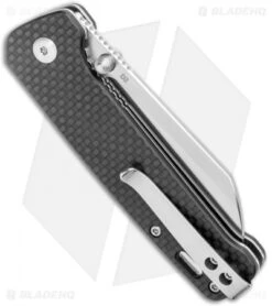QSP Penguin Liner Lock Knife Black G-10/Carbon Fiber (3.12" Satin D2) -EOSS Knives Shop QSP Knife Penguin LL CF Overlay G 10 Satin QS130 E BHQ 120235 jr side