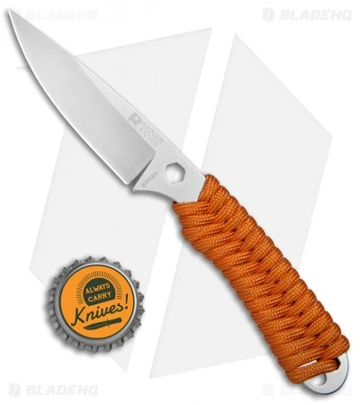 Rainier Knives Fastpak Fixed Blade Knife Orange Paracord (2.8" Stonewash) 4 Rainier Knives Fastpak Fixed Blade Knife Orange Paracord (2.8" Stonewash) - Image 4
