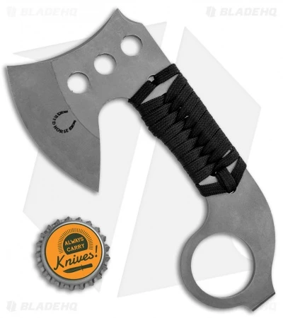 Red Horse Knife Works Karamahawk Mini Tomahawk Black Cord W/ Kydex Sheath 4 Red Horse Knife Works Karamahawk Mini Tomahawk Black Cord W/ Kydex Sheath - Image 4