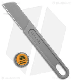 Schwarz Scalpel + Fixed Blade Knife Magnacut W/ Natural Sheath (2.75" SW) -EOSS Knives Shop Schwarz Scalpel plus Fixed Blade Magnacut Natural Sheath SW BHQ 177241 jr bottlecap