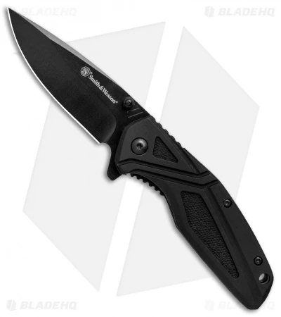 Smith & Wesson Liner Lock Folding Knife Black (3" Black) 1084308 1 Smith & Wesson Liner Lock Folding Knife Black (3" Black) 1084308