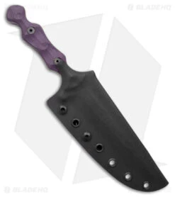 Stroup Knives Dagger Fixed Blade Knife Purple G-10 (5.25" Black SW) -EOSS Knives Shop Stroup Knives Dagger Fixed Blade Purple G 10 Black SW BHQ 175262 jr sheath