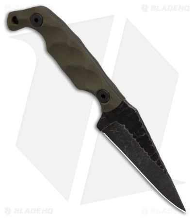 Stroup Knives Mini EDC Fixed Blade Knife OD Green G-10 (3.1" Black SW) 2 Stroup Knives Mini EDC Fixed Blade Knife OD Green G-10 (3.1" Black SW) - Image 2