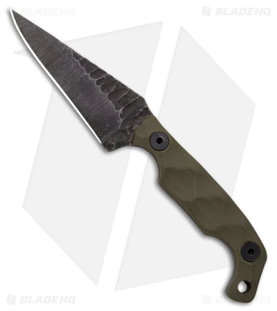 Stroup Knives Mini EDC Fixed Blade Knife OD Green G-10 (3.1" Black SW) 1 Stroup Knives Mini EDC Fixed Blade Knife OD Green G-10 (3.1" Black SW)