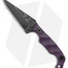 Stroup Knives Mini EDC Fixed Blade Knife Purple G-10 (3.1" Black SW)
