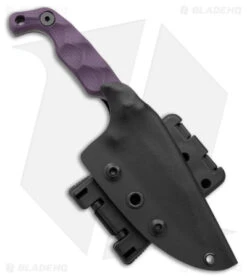 Stroup Knives Mini EDC Fixed Blade Knife Purple G-10 (3.1" Black SW) 6 Stroup Knives Mini EDC Fixed Blade Knife Purple G-10 (3.1" Black SW) -EOSS Knives Shop Stroup Knives Mini EDC Fixed Blade Purple G 10 Black SW BHQ 175255 jr sheath