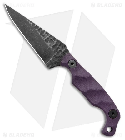 Stroup Knives Mini EDC Fixed Blade Knife Purple G-10 (3.1" Black SW) 1 Stroup Knives Mini EDC Fixed Blade Knife Purple G-10 (3.1" Black SW)