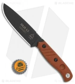 TOPS Knives Baja 4.5 Reserve Edition Fixed Blade Brown Micarta (4.9" Black) -EOSS Knives Shop TOPS Baja 4.5 Reserve Edition BHQ 113167 TPBAJA45R LS Bottlecap