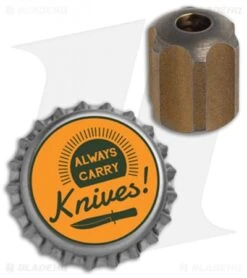 TiSurvival Slip Lanyard Bead - Bronze Anodized -EOSS Knives Shop TiSurvival Slip Bead Anodized Bronze BHQ 135558 jr bottlecap