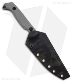 Toor Knives Darter Fixed Blade Knife Vapor Gray G-10 (4.25" Black) -EOSS Knives Shop Toor Knives Darter FBK Vapor Gray G10 4in Black BHQ 178798 td sheath