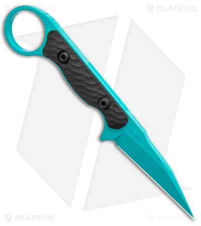 Toor Knives Jank Shank Tactical Fixed Blade Knife Black G-10 (3" Teal) 2 Toor Knives Jank Shank Tactical Fixed Blade Knife Black G-10 (3" Teal) - Image 2