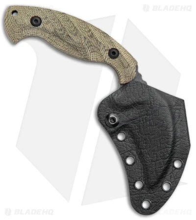 Toor Knives Karsumba Karambit Fixed Blade Green Canvas Micarta (2.5" Black SW) 3 Toor Knives Karsumba Karambit Fixed Blade Green Canvas Micarta (2.5" Black SW) - Image 3