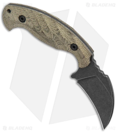 Toor Knives Karsumba Karambit Fixed Blade Green Canvas Micarta (2.5" Black SW) 2 Toor Knives Karsumba Karambit Fixed Blade Green Canvas Micarta (2.5" Black SW) - Image 2