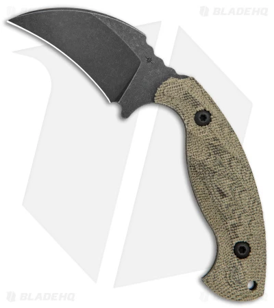 Toor Knives Karsumba Karambit Fixed Blade Green Canvas Micarta (2.5" Black SW) 1 Toor Knives Karsumba Karambit Fixed Blade Green Canvas Micarta (2.5" Black SW)
