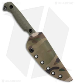 Toor Knives Krypteia Fixed Blade Knife Covert Green G-10 (4" Black Stonewash) -EOSS Knives Shop Toor Knives Krypteia Fixed Blade Knife Covert Green G 10 4in Black SW BHQ 181956 td sheath