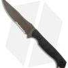 Toor Knives Krypteia JD35S Fixed Blade Knife Black G-10 (4" Bronze Serrated)