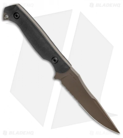 Toor Knives Krypteia JD35S Fixed Blade Knife Black G-10 (4" Bronze Serrated) 2 Toor Knives Krypteia JD35S Fixed Blade Knife Black G-10 (4" Bronze Serrated) - Image 2