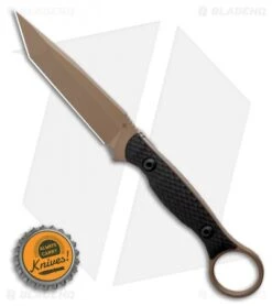 Toor Knives Serpent Tanto Fixed Blade Knife Black G-10 (3.9" FDE) 7 Toor Knives Serpent Tanto Fixed Blade Knife Black G-10 (3.9" FDE) -EOSS Knives Shop Toor Knives Serpent FDE Fixed Blade Knife Black G10 3.75 BHQ 123637 LS Bottlecap