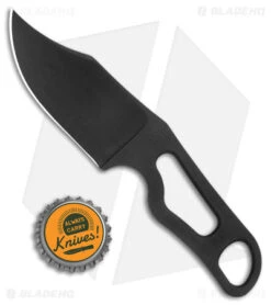Turner CNC Jackalope Fixed Blade Knife Black CPM 3V (2.75" DLC) -EOSS Knives Shop Turner CNC Jackalope Fixed Blade Knife CPM 3V Steel DLC BHQ 170245 jr bottlecap