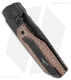 Vero Engineering Mini Synapse Frame Lock Knife Titanium Natural Micarta (3" BW) 6 Vero Engineering Mini Synapse Frame Lock Knife Titanium Natural Micarta (3" BW) -EOSS Knives Shop Vero Engineering Mini Synapse Ti Natural Micarta Black Wash BHQ 177921 jr side