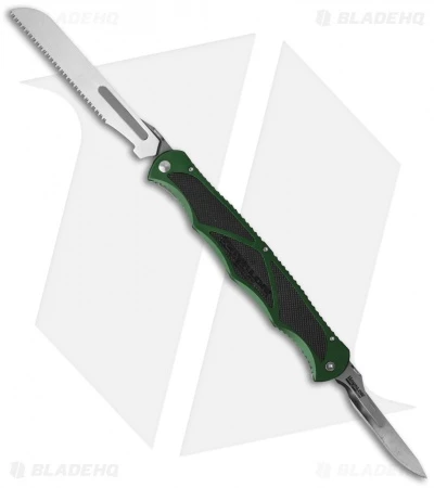 Havalon Hydra Double Blade Knife Green W/ 17 Replacement Blades & Nylon Case 1 Havalon Hydra Double Blade Knife Green W/ 17 Replacement Blades & Nylon Case