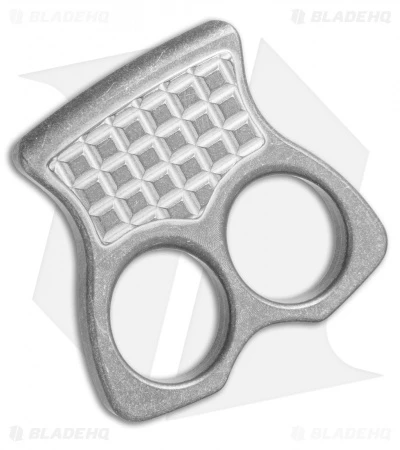 Microtech Marfione Two-Finger Knuckle Paperweight (Distressed Titanium) 2 Microtech Marfione Two-Finger Knuckle Paperweight (Distressed Titanium) - Image 2