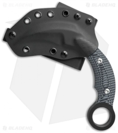 Mil-Tac Jerry Hossom Karambit Fixed Blade Black/Gray G-10 (3.25" Satin) 2 Mil-Tac Jerry Hossom Karambit Fixed Blade Black/Gray G-10 (3.25" Satin) - Image 2