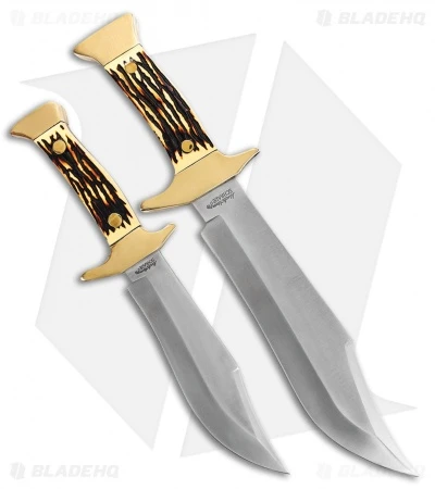 Schrade Uncle Henry 2 Piece Bowie Fixed Blade Knife Set Polymer (Satin 7Cr17MoV) 1 Schrade Uncle Henry 2 Piece Bowie Fixed Blade Knife Set Polymer (Satin 7Cr17MoV)