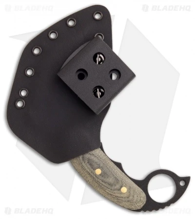 Shadow Tech Knives Combat Karambit Knife Fixed Blade Green Micarta (3" Plain) 2 Shadow Tech Knives Combat Karambit Knife Fixed Blade Green Micarta (3" Plain) - Image 2